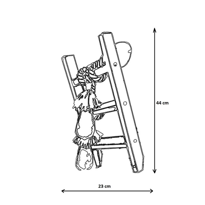 Opviq Merdiven Halat Aplique de Pared de Pino Macizo - Nogal